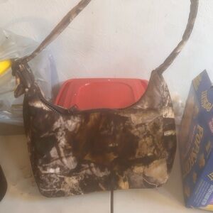 Artistic Brown and Tan Shoulder Bag